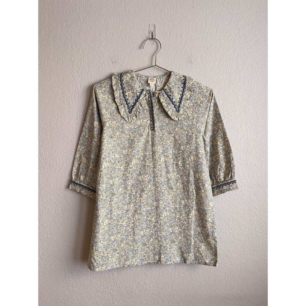 Apolina Girls Pernille Dress in Lakehouse Floral Cream Size 7-9Y